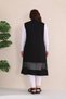 Long Viscose Combed Cotton Vest with Lace Detail - 3
