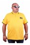Large Size Polo Collar T-Shirt Ninety Seven 23417 YELLOW