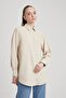 Regular Fit Shirt Collar Poplin Long Sleeve Tunic Z8913az23au - 4