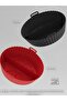 Airfryer 2 Compartment Baking Bowl Red Color - Airfryer Baking Paper Silicone Accessory - Bpa Free - 4