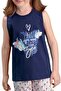 Seahorse Navy Blue Girls Shorts Set - 2
