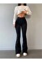 Anna Black High Waist Flare Jeans Denim Pants Women's Lycra - 2