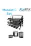Metal Desktop Set Black (3-Piece Document Rack, Pen Holder, Paper Holder, Paper Clip)