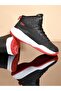 Konfores 1695-28531 Anatomical Sole Professional Basketball Shoe black red