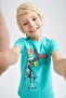 Boy's Printed Short Sleeve T-Shirt Shorts Set of 2 - 6