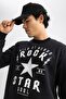 Slim Fit Crew Neck Printed Sweatshirt Z3242Az23Au - 5