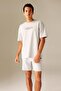 Comfort Fit Crew Neck Printed Short Sleeve Heavy Fabric T-Shirt A4003ax23hs - 3