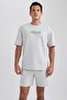 Comfort Fit Crew Neck Printed Short Sleeve Heavy Fabric T-Shirt A4003ax23hs - 7