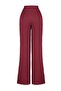 Bordo Wide Leg/Geniş Paça Dokuma Kumaş Pantolon TWOAW22PL0139 - 12