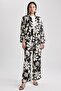 Palazzo Printed Satin Trousers Z9203az23sm - 3