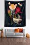 Flowers Butterflies and Bird Pattern Stain Resistant Fabric Wall Cloth Wall Carpet Tapestry - 2