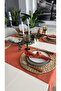 Royal Linen Textured Tile Cinnamon Short Runner 1 Piece (Napkin Not Included) - 4