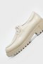 WOMEN'S BEIGE GENUINE NATURAL LEATHER NUMBER 35-41 LACE-UP SHOES - 5