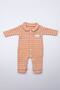 Men's Waffle Collar Jumpsuit with Snap Fasteners
