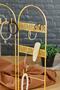 Gold Luxury Jewelry Organizer Box Decorative Jewelry Stand 3 Pieces Necklace Ring Earring - 2