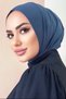 Snap Fastener Hijab Swimsuit Top Compatible Sea and Pool Bonnet Hijap Indigo