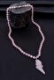 Pink Quartz Stone Necklace