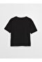 Crew Neck Printed Short Sleeve Girl's T-Shirt - 3