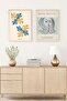 Artistic Set of 2 Paintings with Wooden Frame