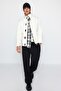 Ecru Puffer Winter Jacket - Regular Fit, with Pockets TMNAW22MO0090 - 3