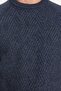 İndigo Unisex Fit Yünlü Bisiklet Yaka Reglan Kol Dokulu Triko Kazak TMNAW22KZ0290 - 4