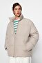 Taş Unisex Oversize Fit Dik Yaka Suya ve Rüzgara Dayanıklı Şişme Kışlık Mont TMNAW24MO00003 - 2