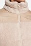 Beige Oversize Fit Plush Lined/Padded Thick Winter Coat Tmnaw24Mo00015 - 5