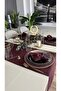 Royal Linen Textured Plum Short Runner 1 Piece (Napkin Not Included) - 7