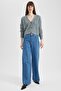 Regular Fit V-Neck Thessaloniki Fabric Cardigan R1262Az23Wn - 2