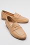 Genuine Leather Beige Women's Ballerinas - 6