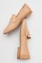 Genuine Leather Beige Women's Ballerinas - 7