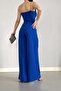Imported Crepe Fabric Strap Wide Leg Jumpsuit Dress (Colorful) - 4