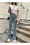 Power Lycra Ice Blue Spaghetti High Waist Flare Jeans (collector Extra Comfortable) - 2
