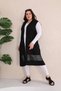 Long Viscose Combed Cotton Vest with Lace Detail - 4
