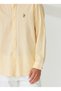 Comfort Fit Button Collar Dark Yellow Men's Shirt - 4