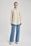 Regular Fit Shirt Collar Poplin Long Sleeve Tunic Z8913az23au - 2