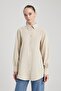 Regular Fit Shirt Collar Poplin Long Sleeve Tunic Z8913az23au - 3
