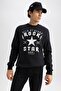Slim Fit Crew Neck Printed Sweatshirt Z3242Az23Au