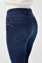 Women's Skinny Fit Stretchy Trousers Dark Blue Narrow Leg - 4