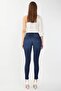 Women's Skinny Fit Stretchy Trousers Dark Blue Narrow Leg - 7