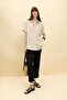 Jogger High Waist Short Leg Linen Blended Trousers with Pockets Z2582az23sm