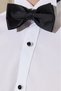 Ata Collar Black Button Slim Fit White Shirt - 3