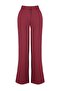 Bordo Wide Leg/Geniş Paça Dokuma Kumaş Pantolon TWOAW22PL0139 - 11