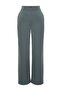 Indigo Yüksek Bel Wide Leg/Geniş Paça Pilili Dokuma Kumaş Pantolon TWOAW21PL0076 - 10