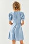 Women's Blue Robe Detailed Flared Woven Dress ELB-19001948 - 8