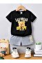 Kids LasVegas Teddy Bear Printed Shorts-T-Shirt Set