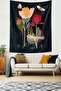 Flowers Butterflies and Bird Pattern Stain Resistant Fabric Wall Cloth Wall Carpet Tapestry - 3