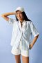 Oversize Fit Printed Short Sleeve Shirt A9133ax23sm - 2