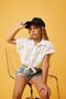 Girl's Crop Poplin Short Sleeve Shirt B0785a823hs