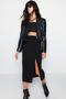 Siyah Krep Tokalı Yırtmaç detaylı Maxi Yüksek Bel Esnek Örme Etek TWOAW24ET00054 - 7